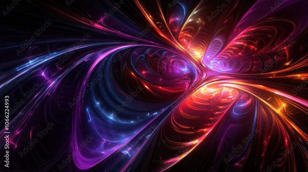 Obraz premium Abstract Cosmic Swirls of Light and Color