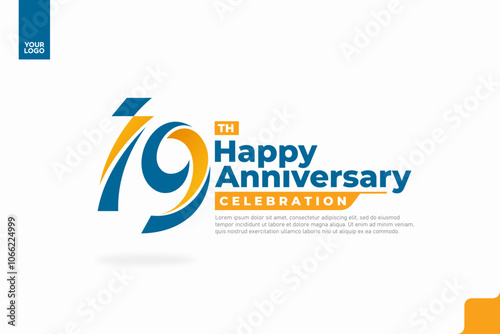 Number 19 logo icon design, 19th birthday logo number, anniversary 19