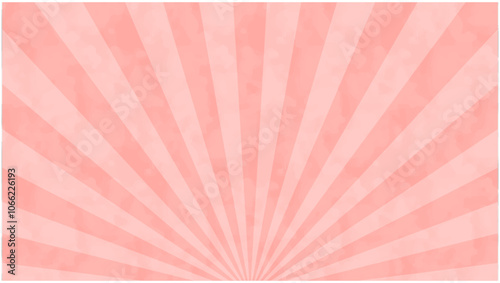 水彩風のシンプルな集中線・ピンク　ベクター