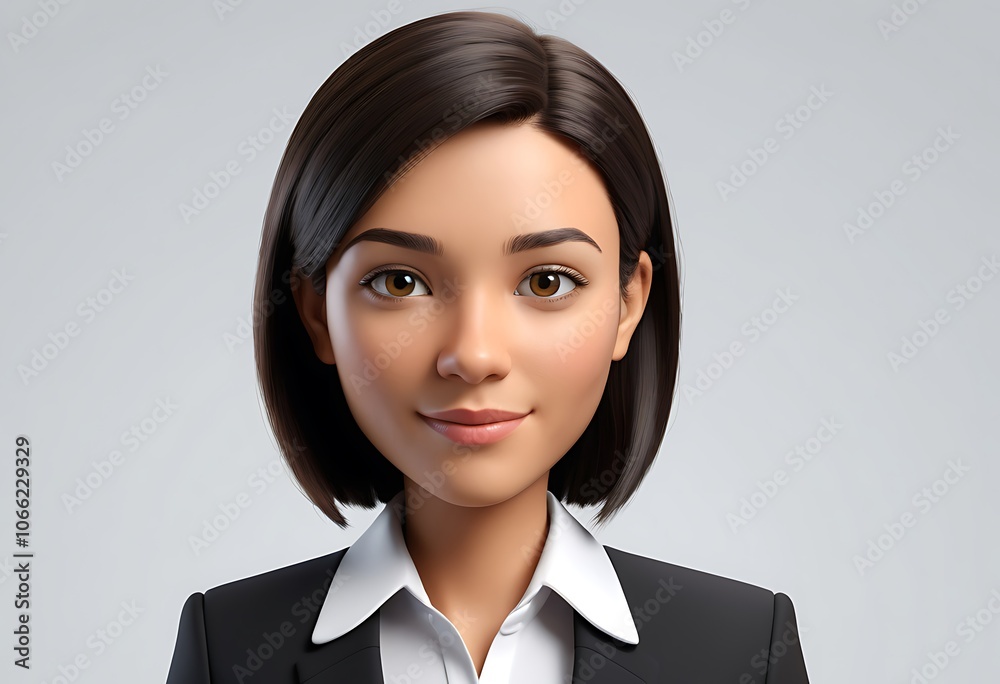 Smiling women animated customer service in black suit representative ready to assist. Smiling women animated customer service in black suit representative ready to assist.