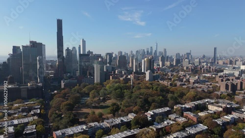 alt flying clockwise around Fort Greene Park in Brooklyn photo