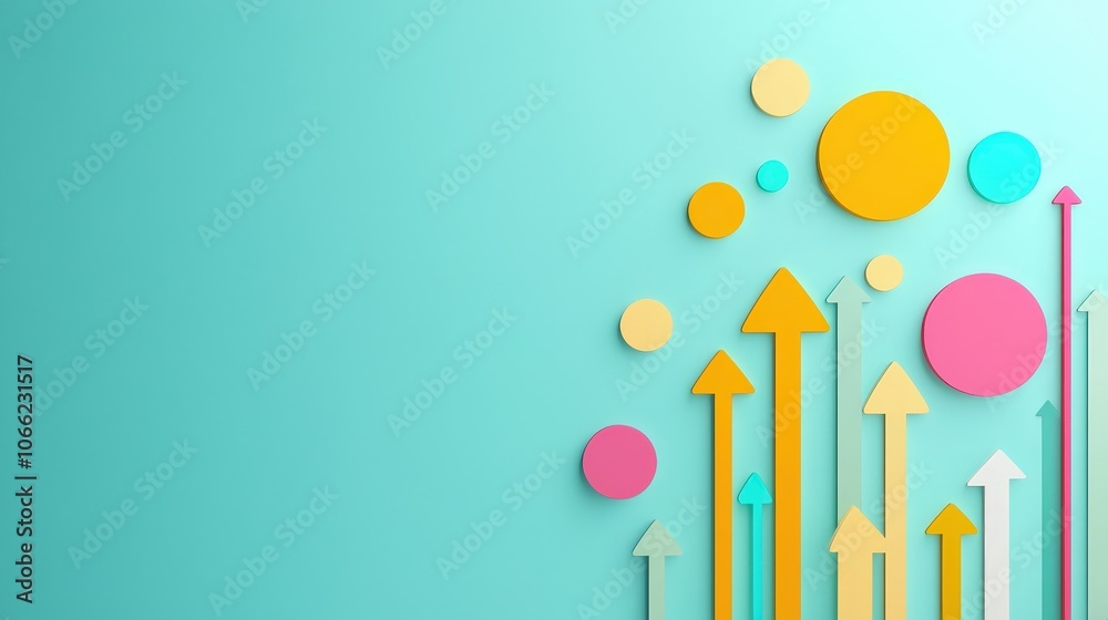 Abstract circles and arrows pointing upwards, symbolizing leadership direction and growth Abstract circles and arrows pointing upwards, symbolizing leadership direction and growth