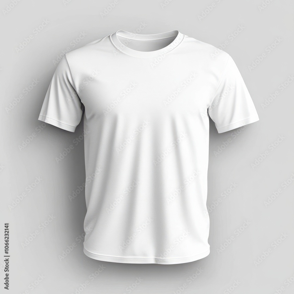 Realistic high quality white tshirt mockup isolated 