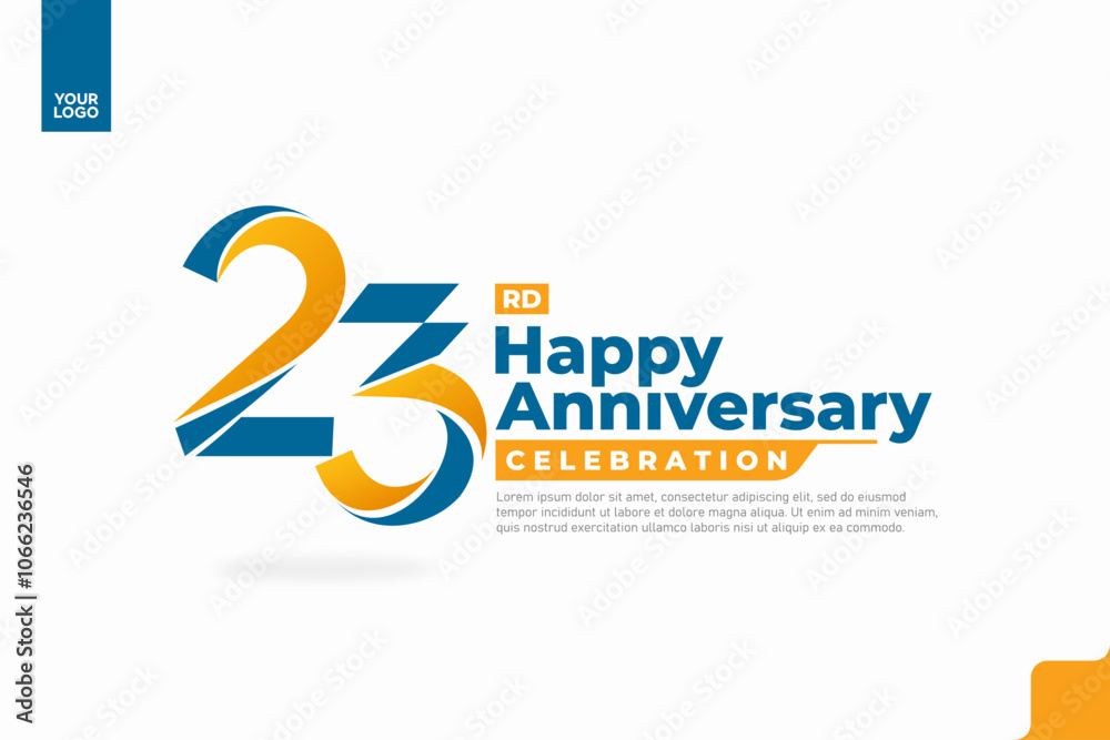 Number 23 logo icon design, 23rd birthday logo number, anniversary 23 Number 23 logo icon design, 23rd birthday logo number, anniversary 23