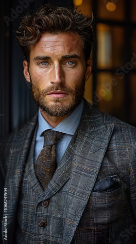 Handsome Man in a Tailored Suit - Portrait of a Stylish Gentleman