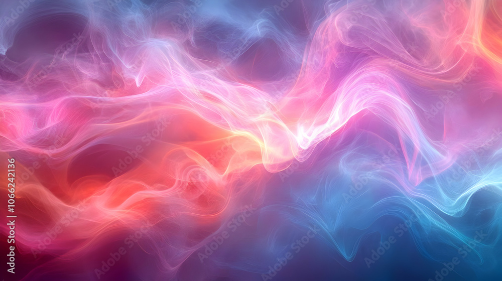 Fototapeta premium Colorful swirling abstract background with smooth gradients and light effects, perfect for creative designs.