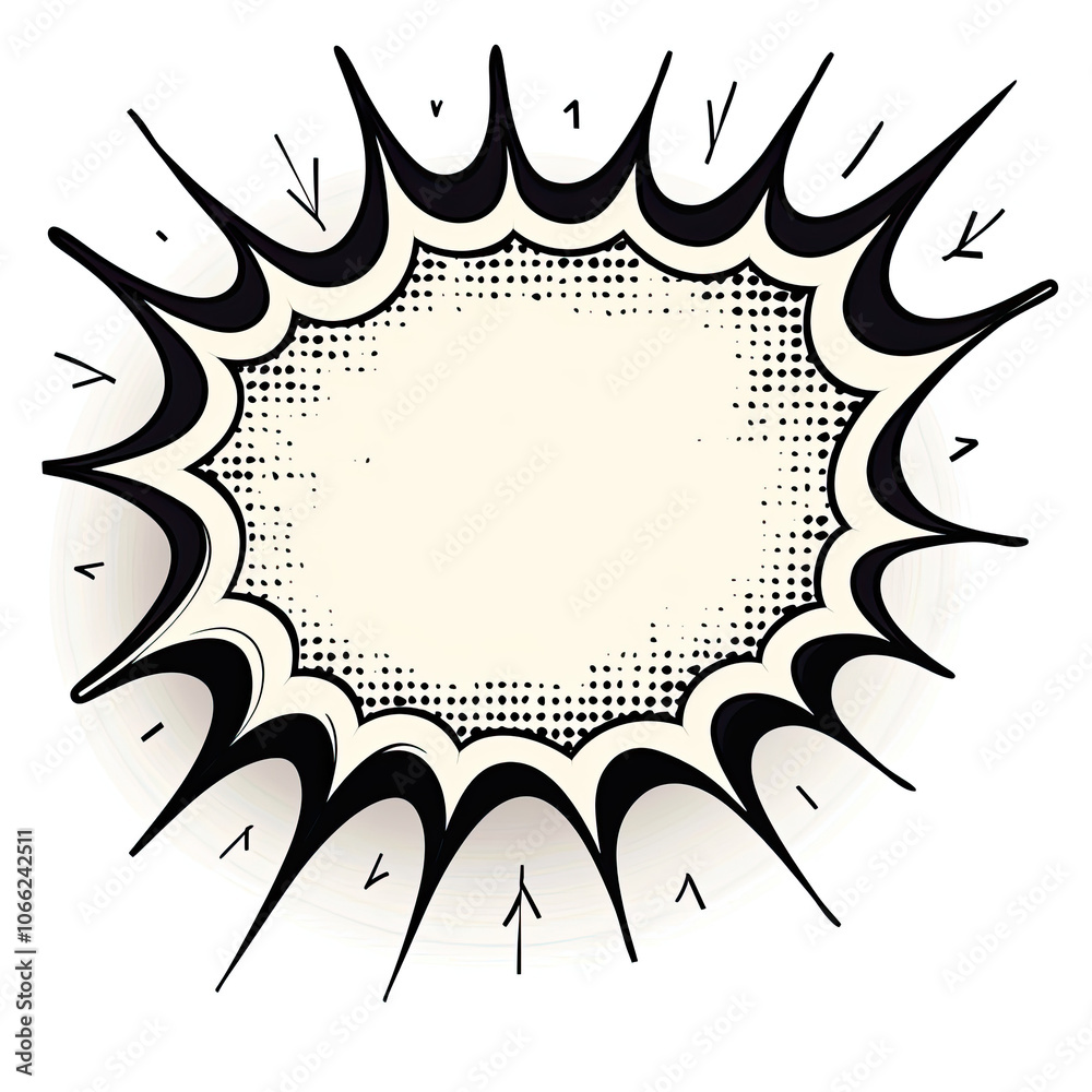 Obraz premium Starburst Speech Bubble for Dramatic Exclamations
