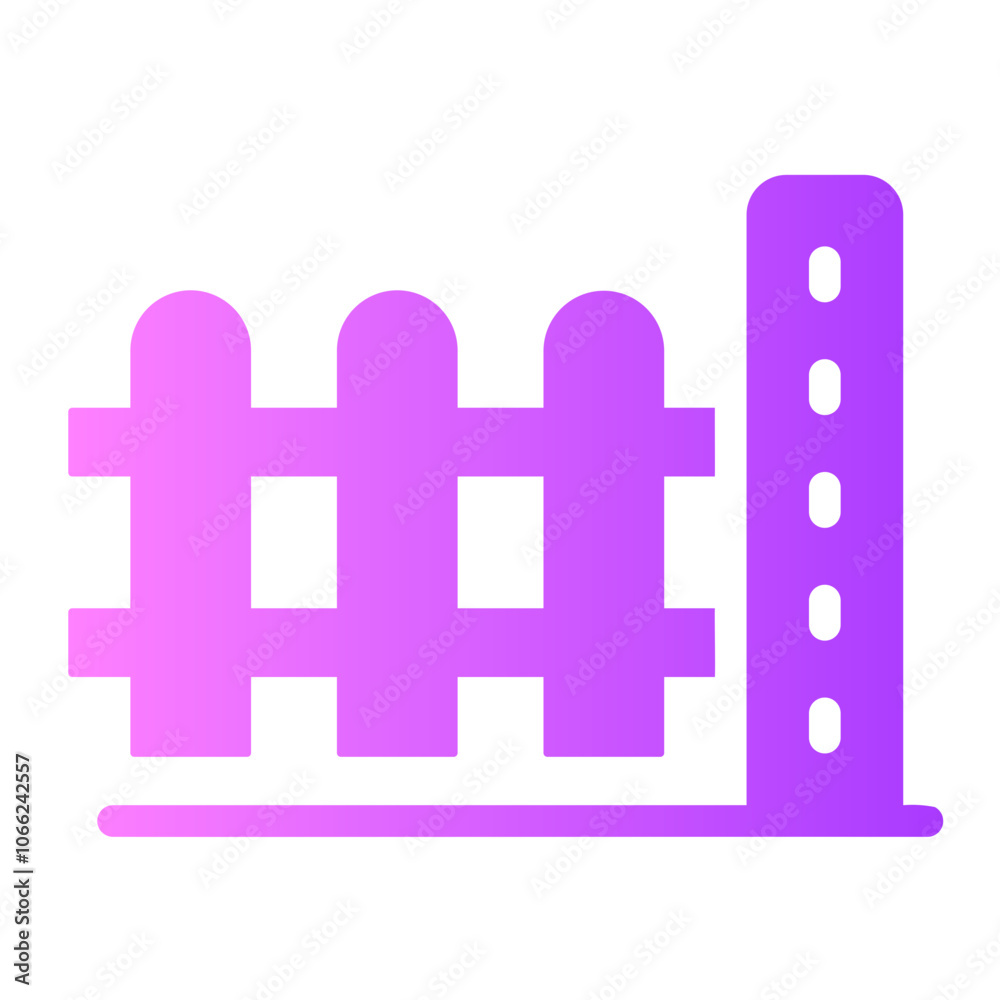 Fototapeta premium fence Gradient icon