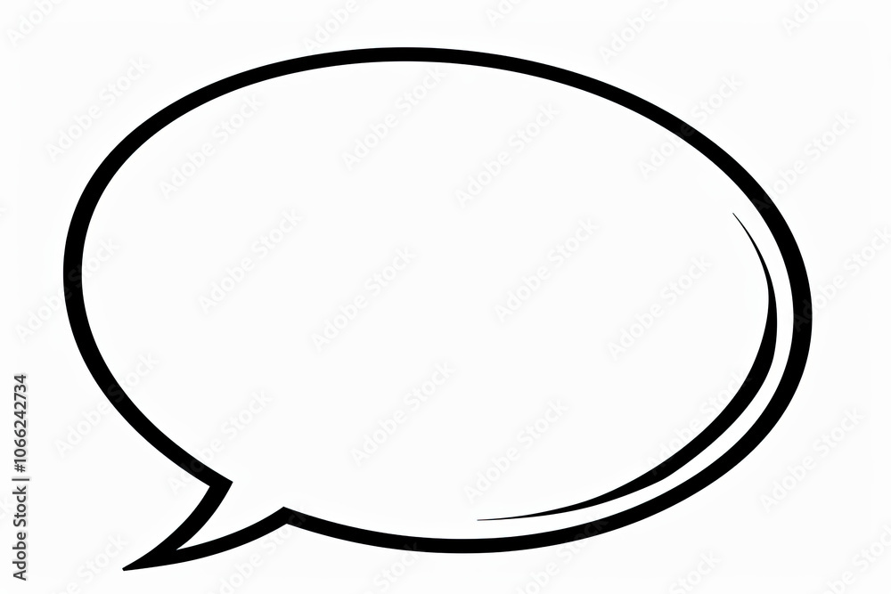 Traditional Comic Speech Bubble with Subtle Stretch Traditional Comic Speech Bubble with Subtle Stretch