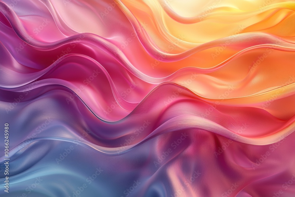 Fototapeta premium Abstract Gradient Wavy Surface with Texture