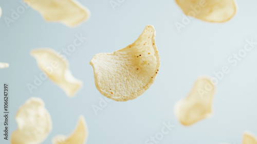 Crispy Potato Chips in Mid-...