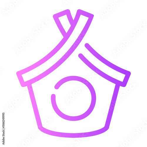 birdhouse Line Gradient Icon