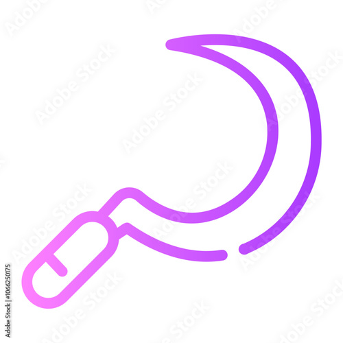 sickle Line Gradient Icon