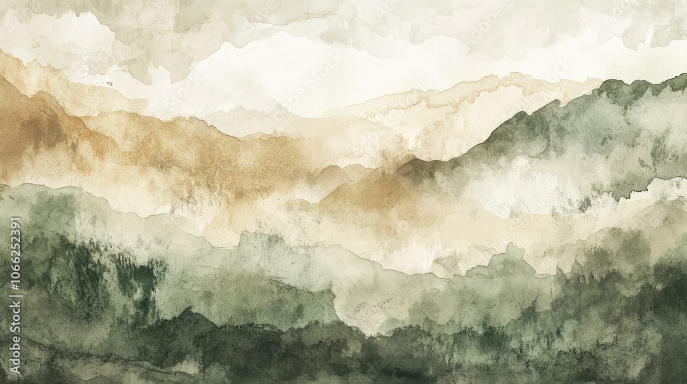 Gentle watercolor background with muted green and brown tones, blending in smooth, organic patterns across textured paper. Calm and natural. Gentle watercolor background with muted green and brown tones, blending in smooth, organic patterns across textured paper. Calm and natural.