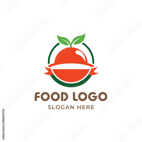 Hand draw healthy food logo design