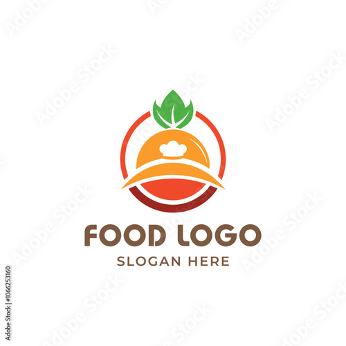 Hand draw healthy food logo design