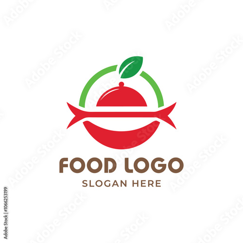 Hand draw healthy food logo design