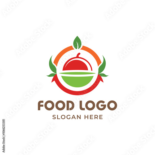 Hand draw healthy food logo design