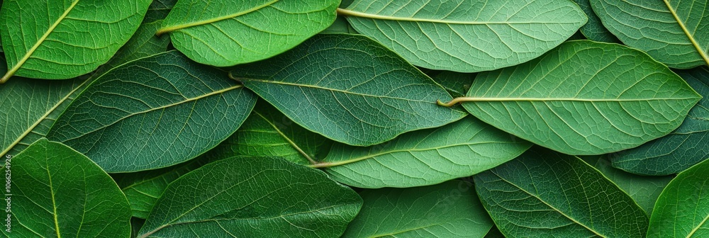 Fototapeta premium Green Leaf Pattern Background.