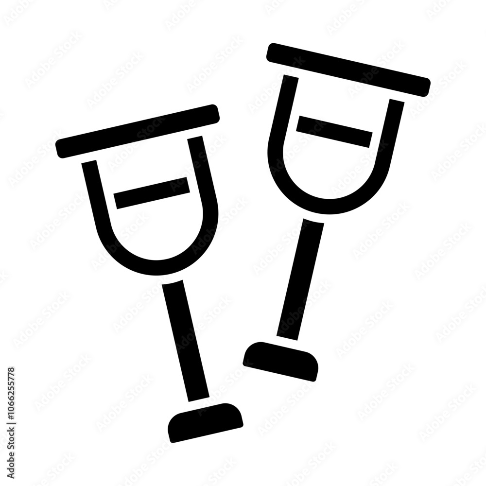 Crutch solid icon Crutch solid icon