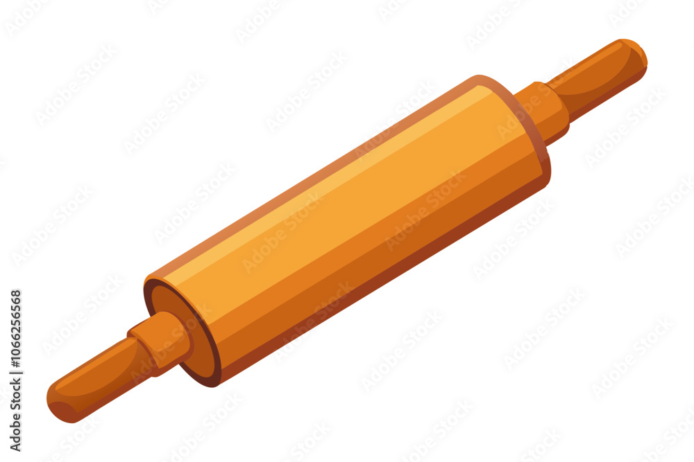 Wooden rolling pin vector illustration 
