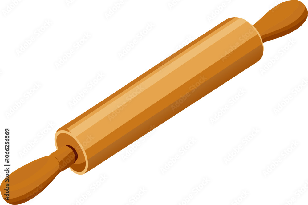 Wooden rolling pin vector illustration
Wooden rolling pin vector illustration