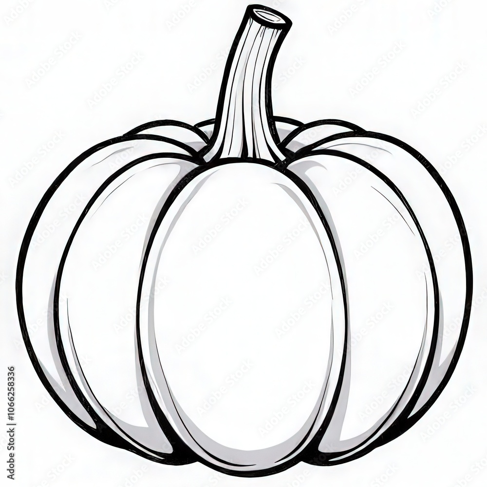 A timeless black and white pumpkin clipart illustration, perfect for use in both vintage and modern themes A timeless black and white pumpkin clipart illustration, perfect for use in both vintage and modern themes