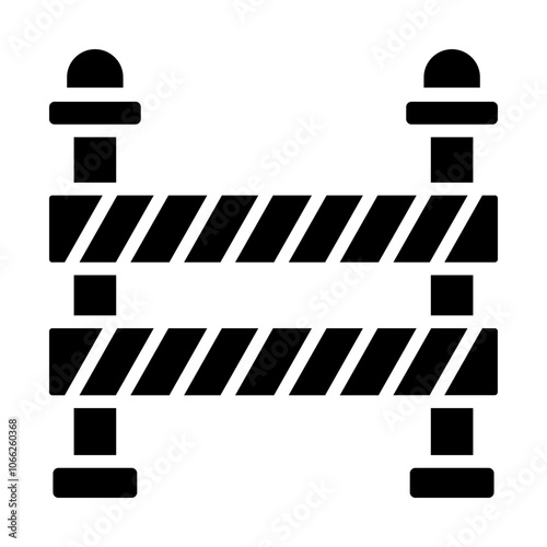 Road Barrier Solid Icon