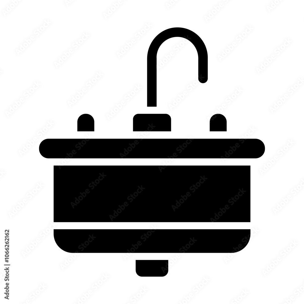Obraz premium Sink Solid Icon