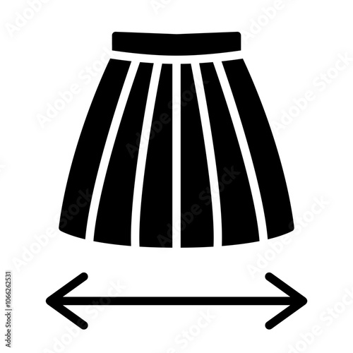 Skirt Size Solid Icon