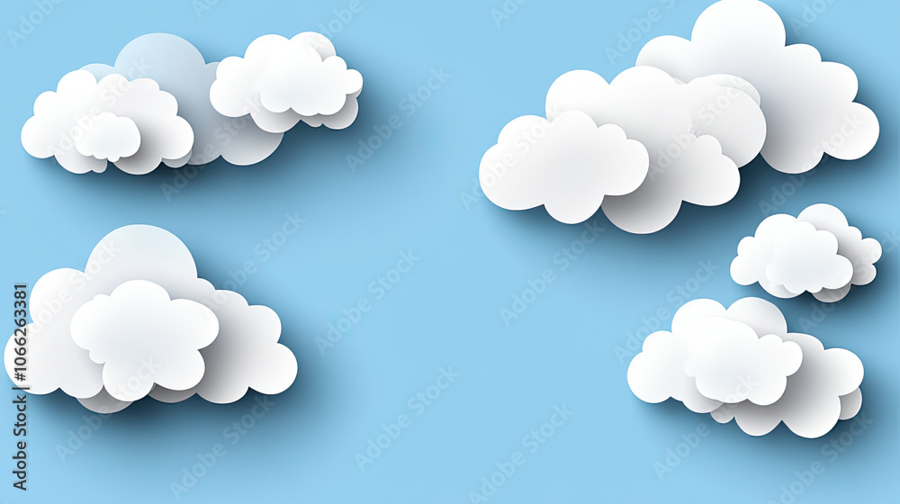 serene blue sky with fluffy white clouds creating peaceful atmosphere. Ideal for backgrounds or designs serene blue sky with fluffy white clouds creating peaceful atmosphere. Ideal for backgrounds or designs