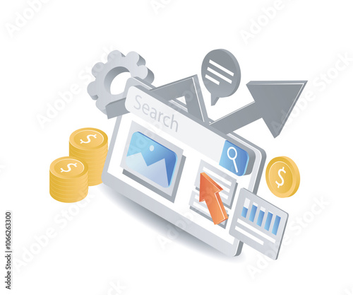PPC campaign advertising website promotion concept