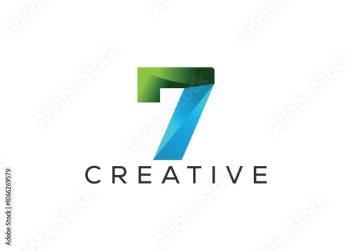 Free Download Creative and minimal number seven logo design - GFXLoad