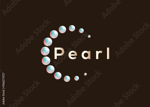 Creative and minimal pearl logo design. Modern colorful pearl logo