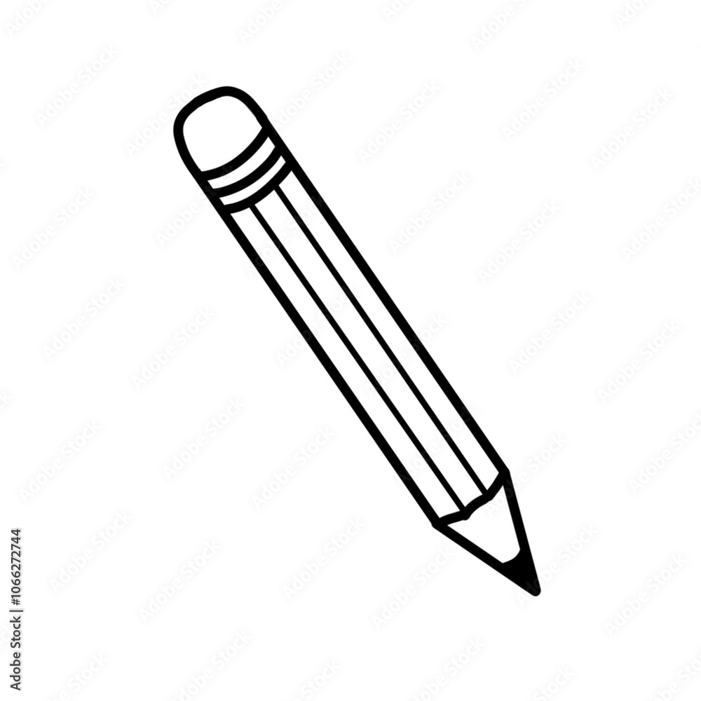 Illustration of School Items - pencil Illustration of School Items - pencil