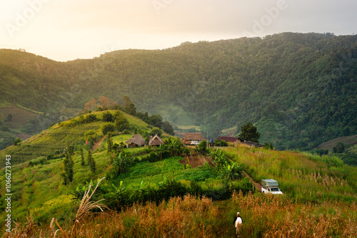 A small community in Khun Pae Village, Chom Thong District, Chiang Mai Province. photo