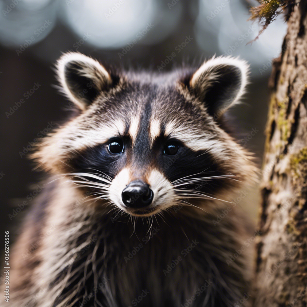 Raccoon Photograph Closeup Raccoon Photograph Closeup