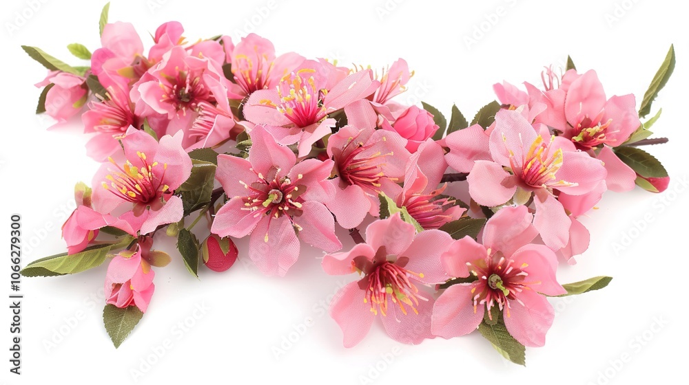 Pink Peach Blossoms on a White Background - a vibrant and refreshing visual. The blossoms create a cheerful and delicate atmosphere. Pink Peach Blossoms on a White Background - a vibrant and refreshing visual. The blossoms create a cheerful and delicate atmosphere.