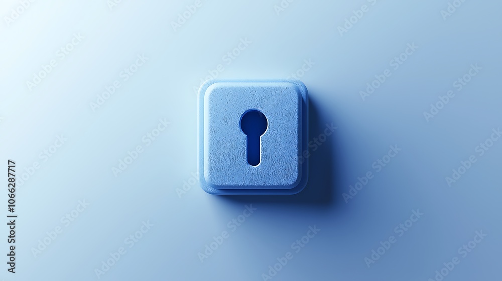 A minimalist image of a keyhole on a blue background, symbolizing security and access. A minimalist image of a keyhole on a blue background, symbolizing security and access.