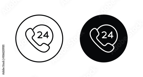 Customer service and support 24 hours icon