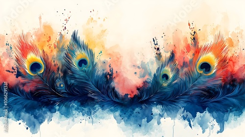 Explore the vibrant beauty of peacock feathers in art