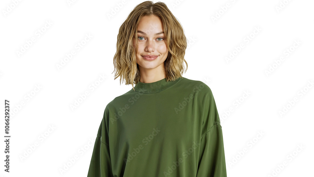Portrait of a smiling young blonde woman isolated on transparent background Portrait of a smiling young blonde woman isolated on transparent background