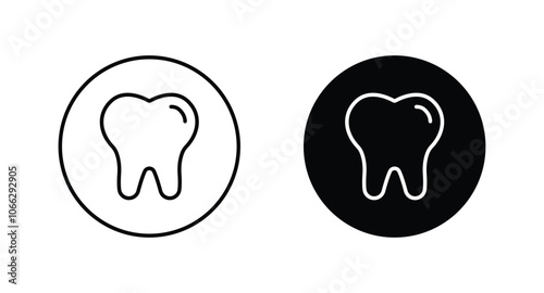 tooth icon set vector. dental symbol icon	