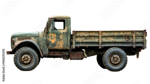 Military truck isolated. PNG