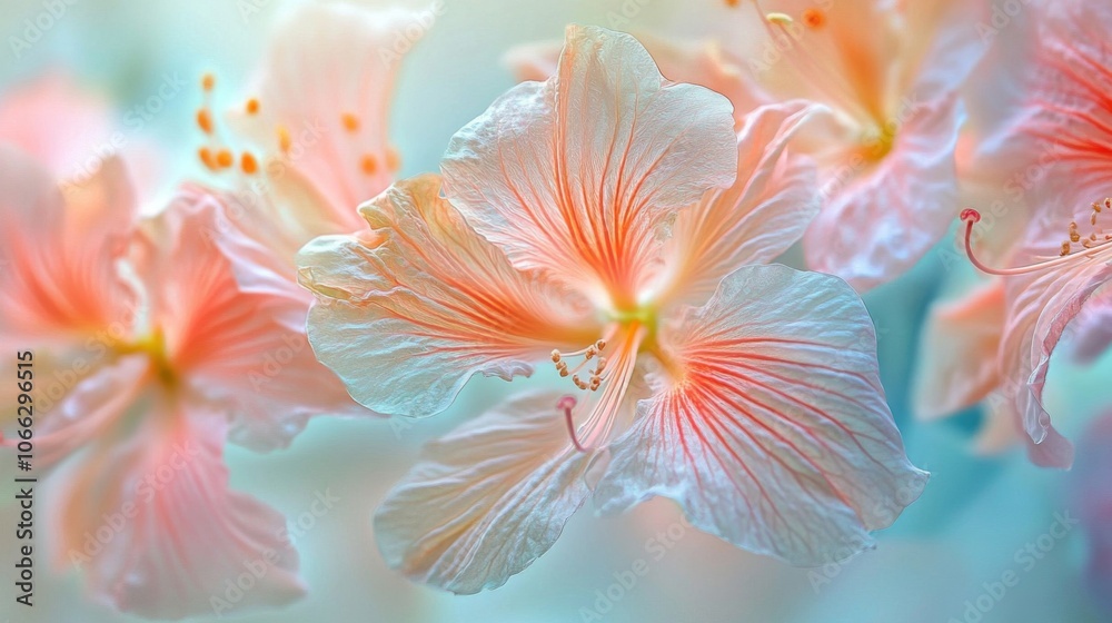 Fototapeta premium Delicate Peach and White Flower Petals