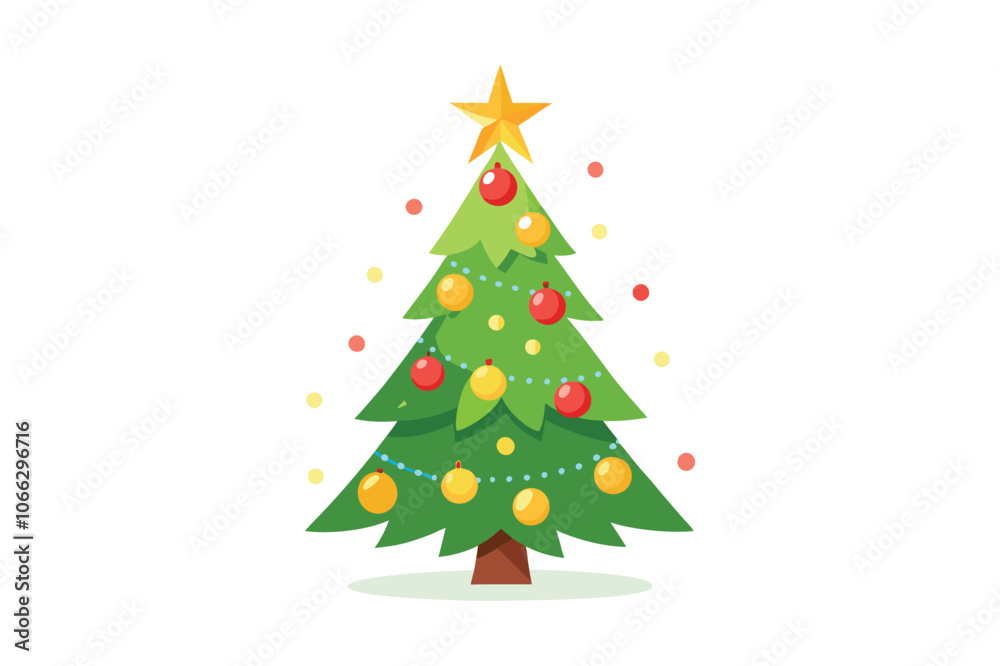 Obraz premium Christmas tree vector illustration, Christmas tree vector 