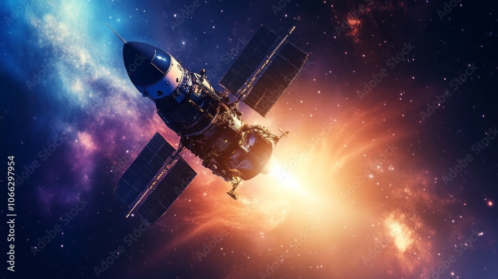 Naklejka premium space probe with space for text