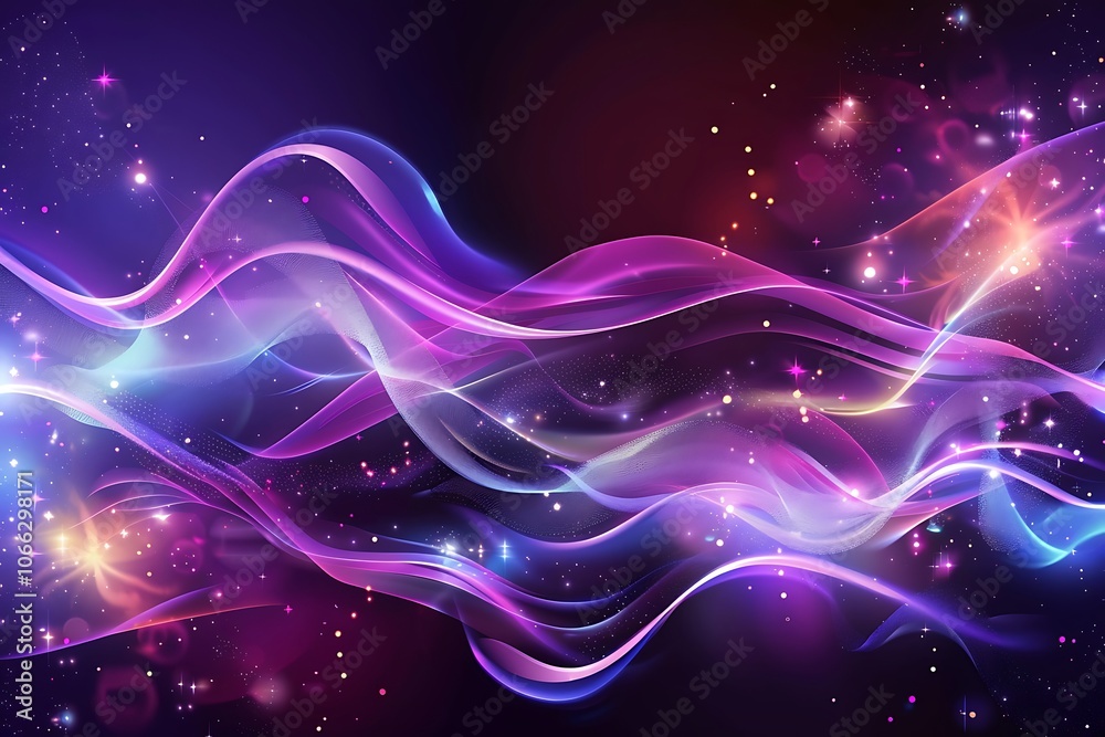 Fototapeta premium Abstract background with glowing lines