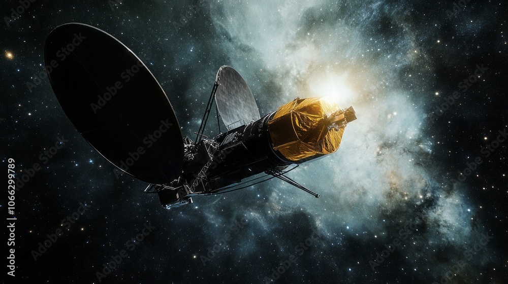 Naklejka premium space probe with space for text