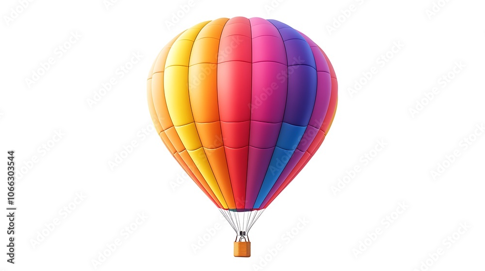 Fototapeta premium hot air balloon isolated on white background